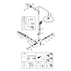 Grohe Rainshower SmartActive 310 Duschsystem m. AP-Thermostatbatt., 450mm Duscharm, Mon... GROHE-26647000 4005176533013 (Abb. 1)