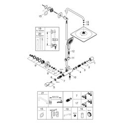 Grohe Rainshower SmartActive 310 Duschsystem m. AP-Thermostatbatt., 450mm, Mono 310 9,5... GROHE-26652000 4005176533044 (Abb. 1)