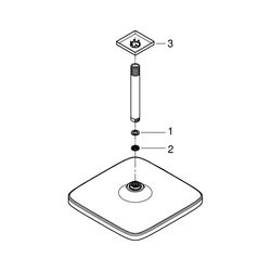 Grohe Tempesta 250 Cube Kopfbrauseset, Deckenauslass 142mm, 1 Strahlart, 9,5l/min, Chro... GROHE-26688000 4005176580758 (Abb. 1)