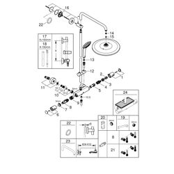 Grohe Euphoria System 310 Duschsystem mit Aufputz-Thermostatbatterie, Wandmontage, Chro... GROHE-26723000 4005176648021 (Abb. 1)