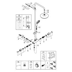 Grohe Tempesta Duschsystem Tempesta 210 Brause-Thermostat KB 210, Chrom, 26811001... GROHE-26811001 4005176766985 (Abb. 1)