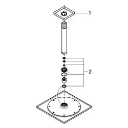 Grohe Rainshower Aqua 10" Kopfbrauseset, 1 Strahlart, mit Deckenauslass 142mm, max. Dur... GROHE-26861000 4005176758850 (Abb. 1)