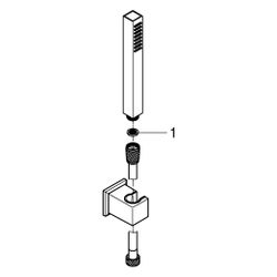 Grohe Rainshower Aqua Cube Stick Wandhalterset, 1 Strahlart, 9,5l/min Durchflusskonstan... GROHE-26886000 4005176759376 (Abb. 1)