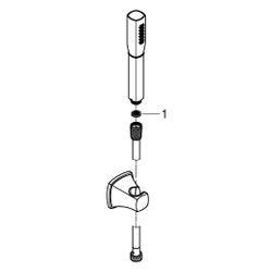 Grohe Grandera Wandhalterset Stick, 1 Strahlart, max. Durchfluss bei 3 bar 7,6l/min, Du... GROHE-26901000 4005176757518 (Abb. 1)