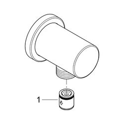 Grohe Rainshower Wandanschlussbogen, Außengewinde, eigensicher, mit runder Rosette, Sup... GROHE-27057DC0 4005176371196 (Abb. 1)