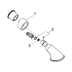 Grohe Relexa 100 Five Kopfbrause, 5 Strahlarten, max. Durchfluss bei 3 bar 20l/min, Chr... GROHE-27062000 4005176831669 (Abb. 1)
