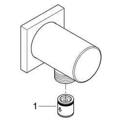 Grohe Rainshower Wandanschlussbogen, Außengewinde, eigensicher, mit eckiger Rosette, Ha... GROHE-27076A00 4005176950186 (Abb. 1)