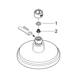Grohe Rainshower Cosmopolitan 160 Kopfbrause, 4 Strahlarten, maximaler Durchfluss bei 3... GROHE-27134000 4005176836060 (Abb. 1)