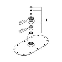 Grohe Rainshower Veris 300 Kopfbrause, 1 Strahlart, Chrom, 27470000... GROHE-27470000 4005176882531 (Abb. 1)