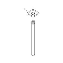 Grohe Rainshower Deckenauslass, Länge 292mm, eckige Rosette, Chrom, 27484000... GROHE-27484000 4005176885488 (Abb. 1)