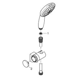 Grohe Tempesta 110 Wandhalterset, 2 Strahlarten Rain und Jet, max. Durchfluss 7,4l/min,... GROHE-27601003 4005176680403 (Abb. 1)
