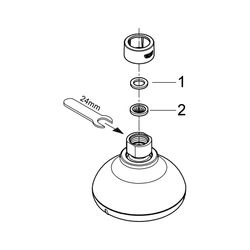 Grohe Tempesta 100 Kopfbrause, 4 Strahlarten, max. Durchfluss bei 3 bar 9l/min, Chrom, ... GROHE-27606001 4005176444180 (Abb. 1)