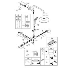 Grohe Euphoria 260 Duschsystem mit Aufputz-Thermostatbatterie, Aquadimmer, Wandmontage,... GROHE-27615002 4005176647970 (Abb. 1)