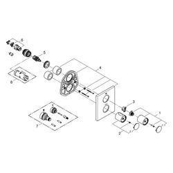 Grohe Thermostat Grohtherm F mit 2-Wege-Umstellung für Wanne oder Brause, Fertigmontage... GROHE-27618000 4005176898280 (Abb. 1)
