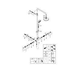 Grohe Tempesta Duschsystem C 160 mit Thermostat 390mm Duscharm, Chrom, 27922000... GROHE-27922000 4005176923364 (Abb. 1)