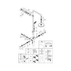 Grohe Euphoria 210 Duschsystem, 450mm Duscharm, 16l/min Kopfbrause, 11,5l/min Handbraus... GROHE-27964000 4005176929595 (Abb. 1)