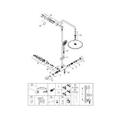 Grohe Rainshower SmartActive 310 Duschsystem, 450mm Duscharm, Kopfbrause Mono 310, Hand... GROHE-27968001 4005176533006 (Abb. 1)