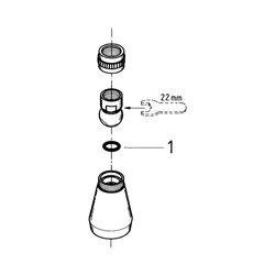 Grohe Relexa Plus 50 Kopfbrause, 1 Strahlart, Durchflussmenge einstellbar, Chrom, 28094... GROHE-28094000 4005176601132 (Abb. 1)
