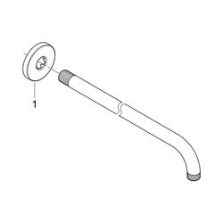 Grohe Rainshower Brausearm modern, DN 15, Ausladung 380mm, Chrom, 28361000... GROHE-28361000 4005176295157 (Abb. 1)