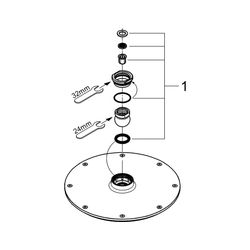 Grohe Rainshower Cosmopolitan 210 Kopfbrause, 1 Strahlart, Brauseboden Moon White, Meta... GROHE-28368LS0 4005176997242 (Abb. 1)