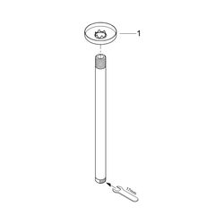 Grohe Rainshower Deckenauslass, Länge 292mm, mit runder Rosette, Chrom, 28497000... GROHE-28497000 4005176270338 (Abb. 1)