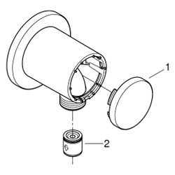 Grohe Tempesta Wandanschlussbogen, Außengewinde, eigensicher, Chrom, 28680001... GROHE-28680001 4005176681332 (Abb. 1)