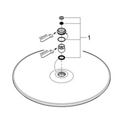 Grohe Rainshower Cosmopolitan 400 Kopfbrause, 1 Strahlart, maximaler Durchfluss bei 3 b... GROHE-28778000 4005176820526 (Abb. 1)