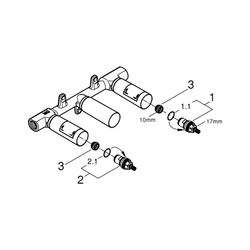 Grohe Zweihand-Unterputz-Universal-Einbaukörper, DN 15, für 3-Loch-Waschtischbatterien,... GROHE-29025002 4005176519895 (Abb. 1)
