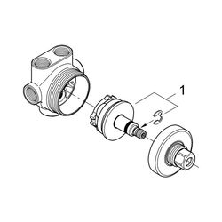 Grohe 5-Wege-Umstellung Unterputz-Einbaukörper, DN 15, 66-113mm, DR-Messing, 29033000... GROHE-29033000 4005176845338 (Abb. 1)