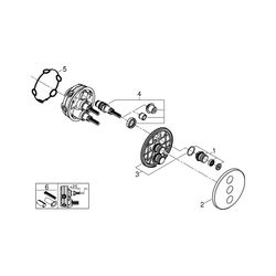 Grohe Grohtherm SmartControl 3-fach Unterputzventil, rund, Chrom, Fertigmontageset für ... GROHE-29122000 4005176412288 (Abb. 1)