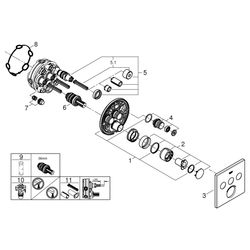 Grohe SmartControl Unterputzmischer, mit 3 Absperrventilen, Fertigmontageset für Rapido... GROHE-29149000 4005176413452 (Abb. 1)