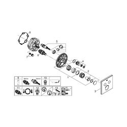 Grohe Grohtherm SmartControl Thermostat, eckig, Fertigmontageset mit 2 Absperrventilen,... GROHE-29156LS0 4005176413599 (Abb. 1)
