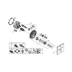Grohe Grohtherm SmartControl Thermostat, eckig, Fertigmontageset mit 3 Absperrventilen,... GROHE-29157LS0 4005176413605 (Abb. 1)