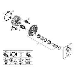 Grohe Allure Thermostat-Brausebatterie 29181, integr. 2-Wege-Umst., Fertigmontageset fü... GROHE-29181GN2 4005176559037 (Abb. 1)