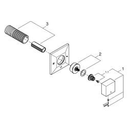 Grohe Allure Brilliant 5-Wege-Umstellung, Fertigmontageset für, Hard Graphite gebürstet... GROHE-29399AL0 4005176754203 (Abb. 1)