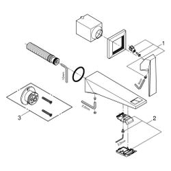 Grohe Allure Brilliant 2-Loch-Waschtischbatterie, Wandmontage, Fertigmontageset, 161mm ... GROHE-29402000 4005176760037 (Abb. 1)