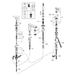 Grohe Allure Brilliant 4-Loch-Einhand-Wannenkombination, Chrom, 29405000... GROHE-29405000 4005176760105 (Abb. 1)