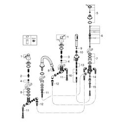 Grohe Grandera 5-Loch-Wannen-Kombination, eigensicher, Chrom/Gold, 29415IG0... GROHE-29415IG0 4005176757754 (Abb. 1)