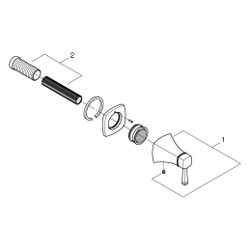Grohe Grandera Unterputzventil Oberbau Fertigmontageset, Chrom, 29420000... GROHE-29420000 4005176757891 (Abb. 1)