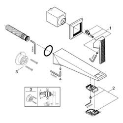 Grohe Allure Brilliant Private Collection 2-Loch-Waschtischbatterie, Wandmontage, Rände... GROHE-29517DC0 4005176795077 (Abb. 1)