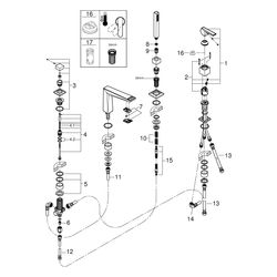 Grohe Allure Brilliant Private Collection 4-Loch-Wannenkombination, Griff Vanilla Noir ... GROHE-29527000 4005176795138 (Abb. 1)
