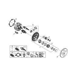 Grohe Grohtherm SmartControl Thermostat, rund, Fertigmontageset mit 3 Absperrventilen, ... GROHE-29904LS0 4005176413568 (Abb. 1)