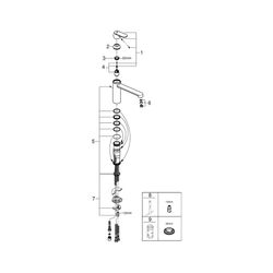 Grohe Eurosmart Einhand-Spültischbatterie Cosmopolitan, 1-Loch-Montage, mittelhoher Aus... GROHE-30194000 4005176919466 (Abb. 1)