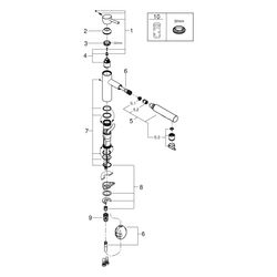 Grohe Concetto Einhand-Spültischbatterie, 1-Loch-Montage, mittelhoher Auslauf, ausziehb... GROHE-30273001 4005176314964 (Abb. 1)