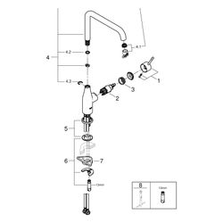 Grohe Essence 1-Loch-Einhand-Spültischbatterie hoher Auslauf, Hard Graphite gebürstet, ... GROHE-30505AL0 4005176719745 (Abb. 1)