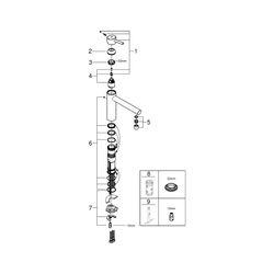 Grohe Concetto Einhand-Spültischbatterie, 1-Loch-Montage, mittelhoher Auslauf, Superste... GROHE-31128DC1 4005176891007 (Abb. 1)