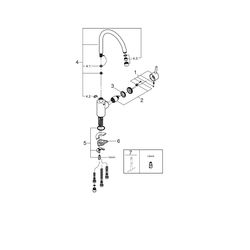 Grohe Concetto Einhand-Spültischbatterie, 1-Loch-Montage, Niederdruck, schwenkbarer Roh... GROHE-31132001 4005176887413 (Abb. 1)