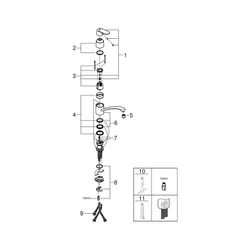 Grohe Eurosmart Einhand-Spültischbatterie Cosmopolitan, 1-Loch-Montage, Niederdruck, Ch... GROHE-31179000 4005176889172 (Abb. 1)