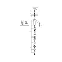 Grohe Concetto Einhand-Spültischbatterie, 1-Loch-Montage, mittelhoher Auslauf, für Vor-... GROHE-31210001 4005176891052 (Abb. 1)
