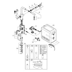 Grohe Blue Küchenarmatur L-Auslauf, Kühler/Karbonisator, Bluetooth 4.0, WLAN, herauszie... GROHE-31326002 4005176507236 (Abb. 1)